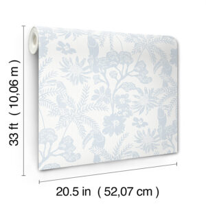 Jacaranda Light Blue Tropical Trail Wallpaper