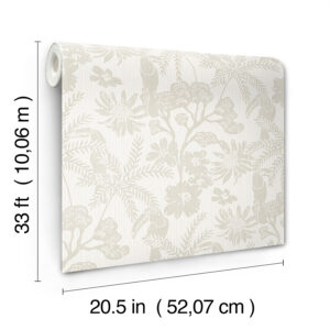 Jacaranda Taupe Tropical Trail Wallpaper