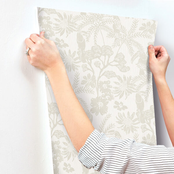 0093455 jacaranda taupe tropical trail wallpaper