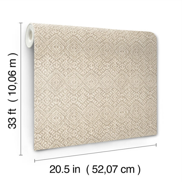 0093493 gallivant neutral woven geometric wallpaper