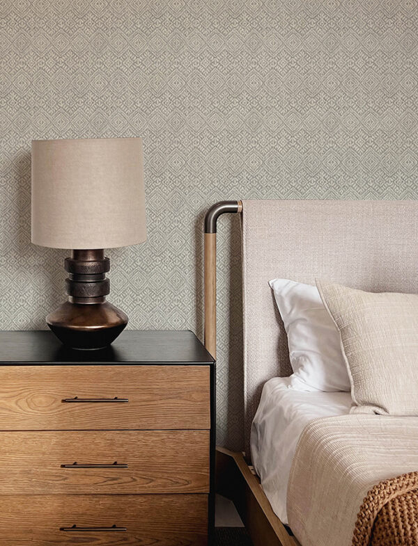 0093510 gallivant grey woven geometric wallpaper