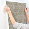 0093518 gallivant black woven geometric wallpaper