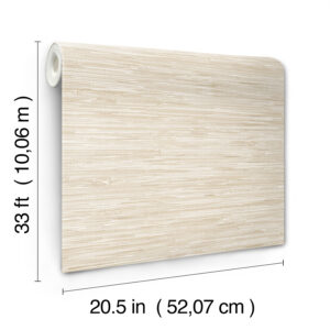 Exhale Dove Woven Faux Grasscloth Wallpaper