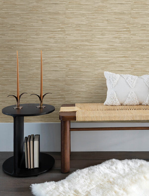 0093545 exhale light brown woven faux grasscloth wallpaper