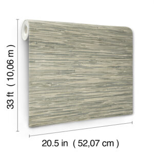 Exhale Moss Woven Faux Grasscloth Wallpaper
