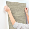 0093567 exhale olive woven faux grasscloth wallpaper