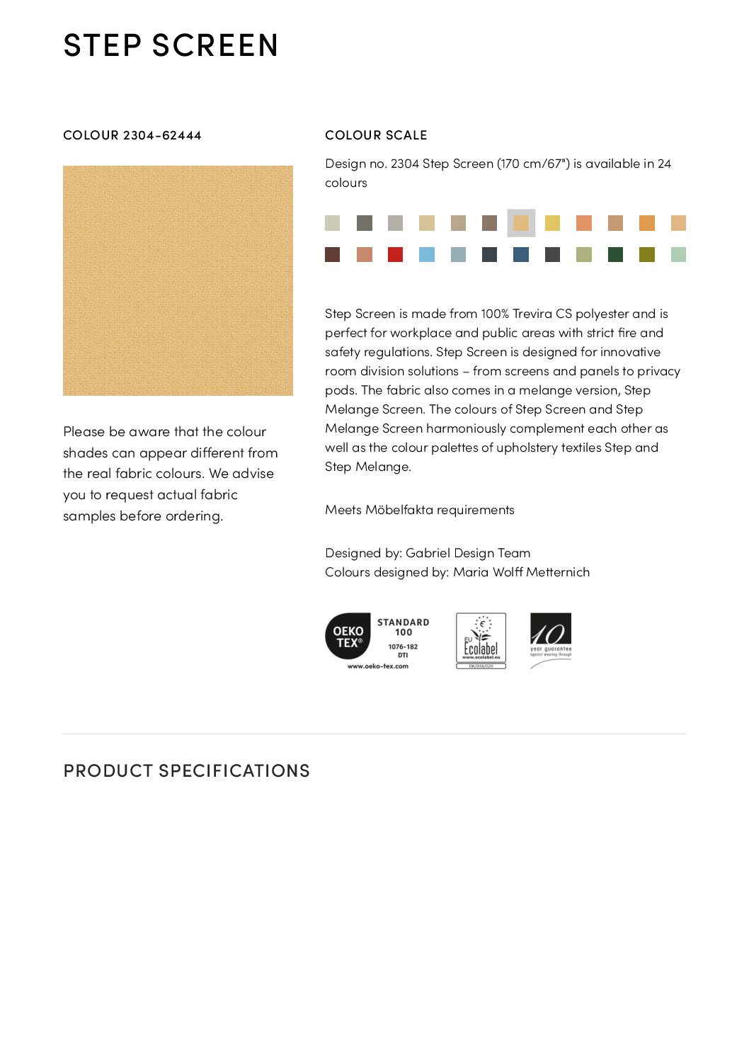Step Screen Product Sheet<br/>( pdf )