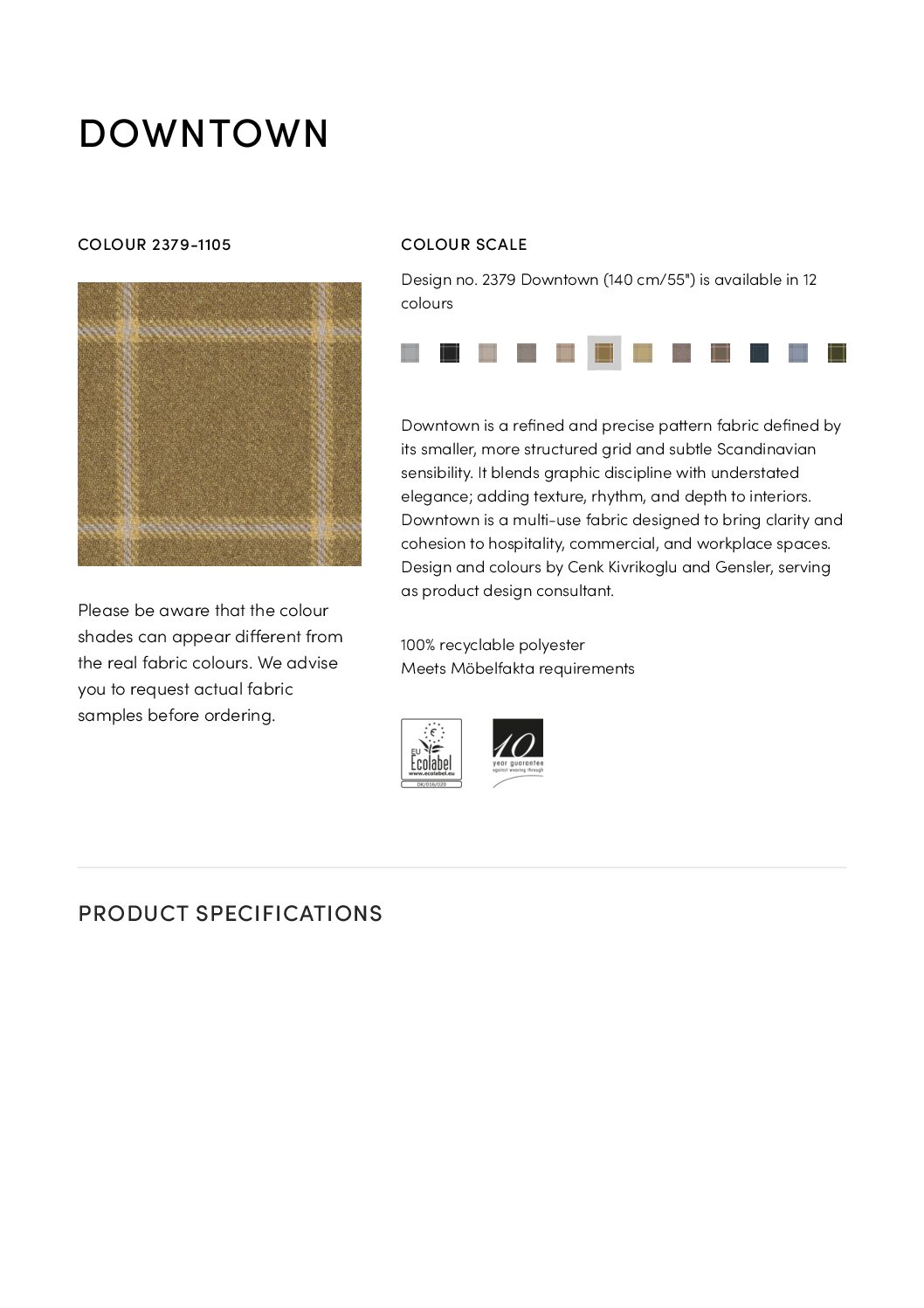 Downtown tech specs<br/>( pdf )