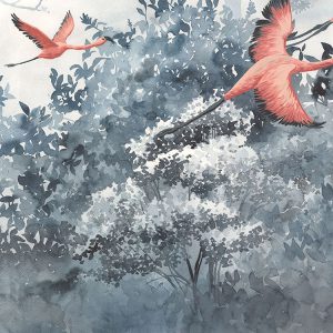 Flamingos in the Sky