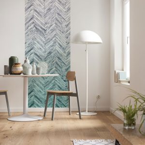 Herringbone Mint Panel