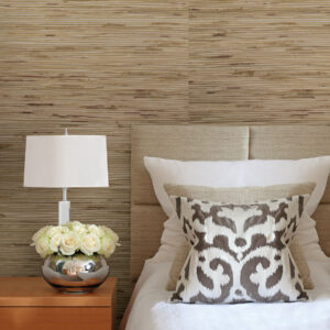 Andrei Olive Grasscloth Wallpaper