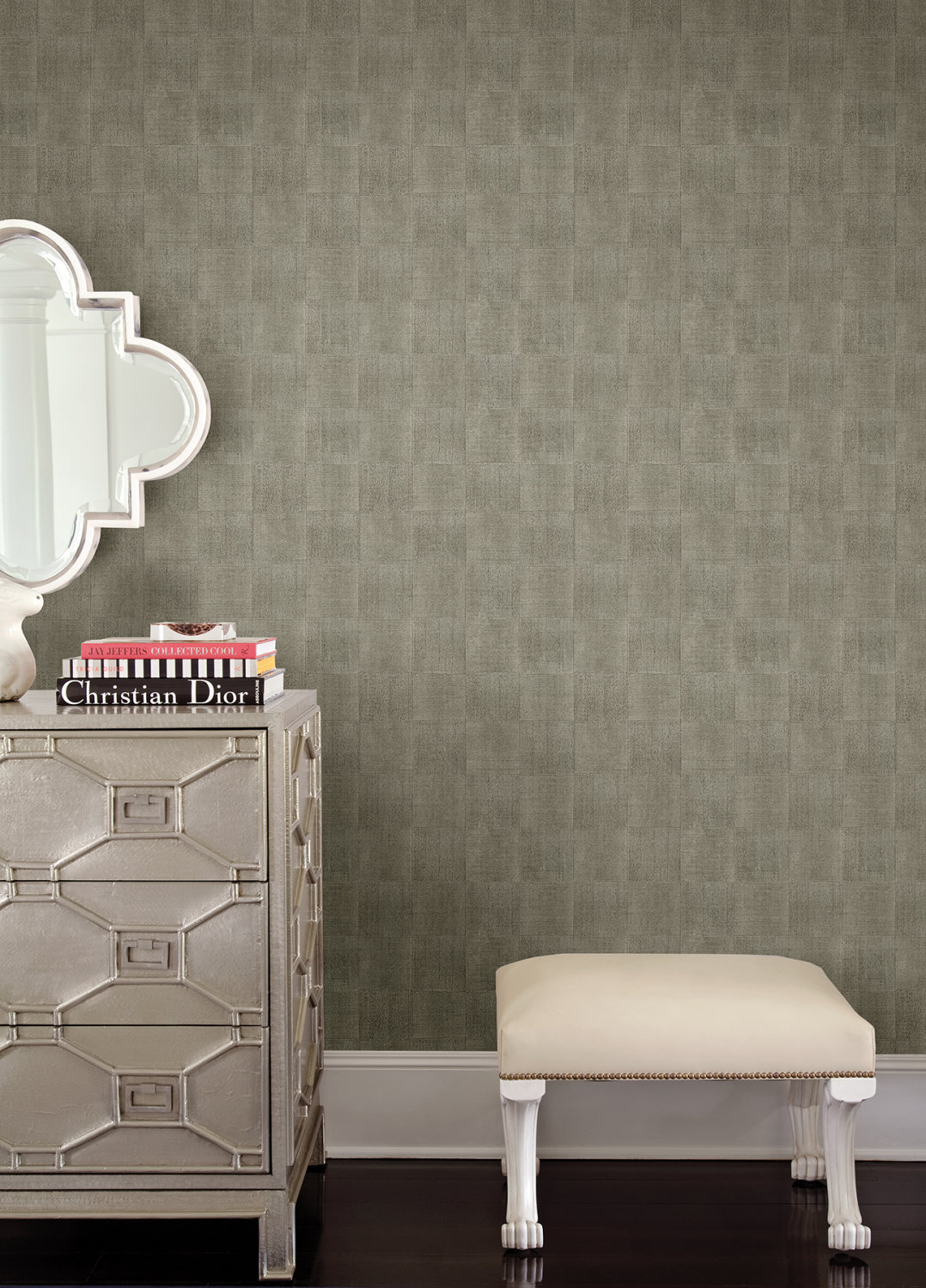 Larue Blue Block Wallpaper