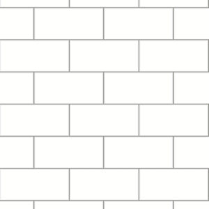 Galley Off-White Subway Tile Wallpaper