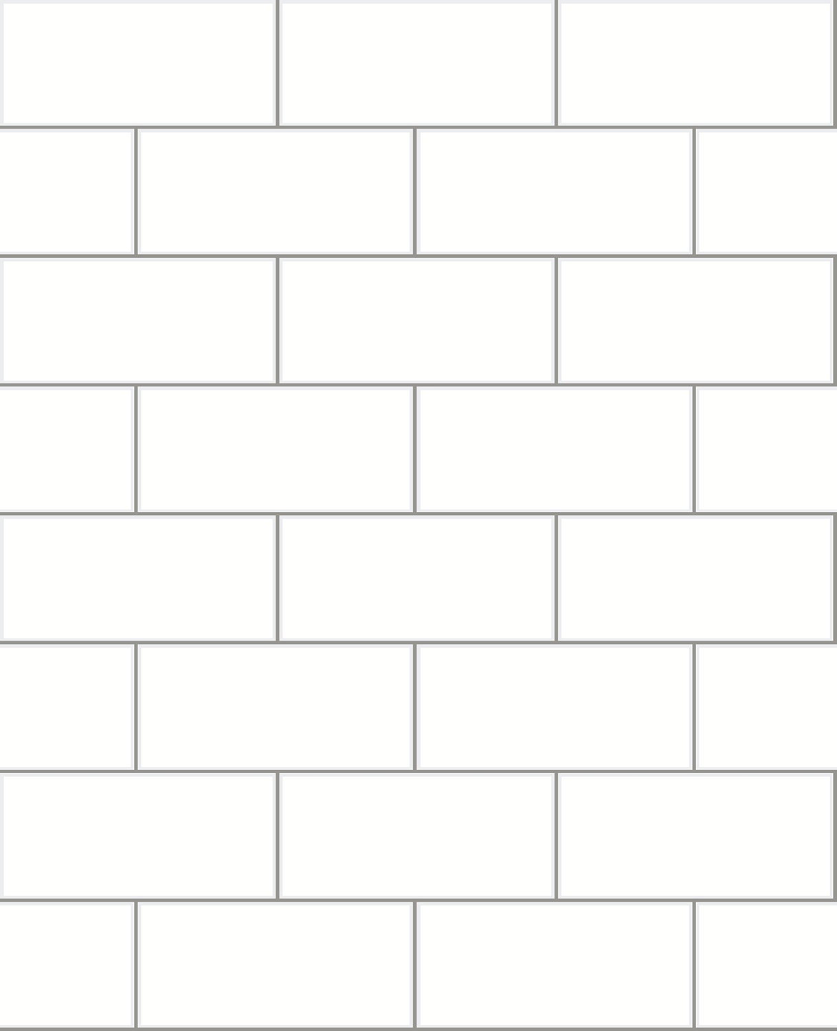 Galley Off-White Subway Tile Wallpaper