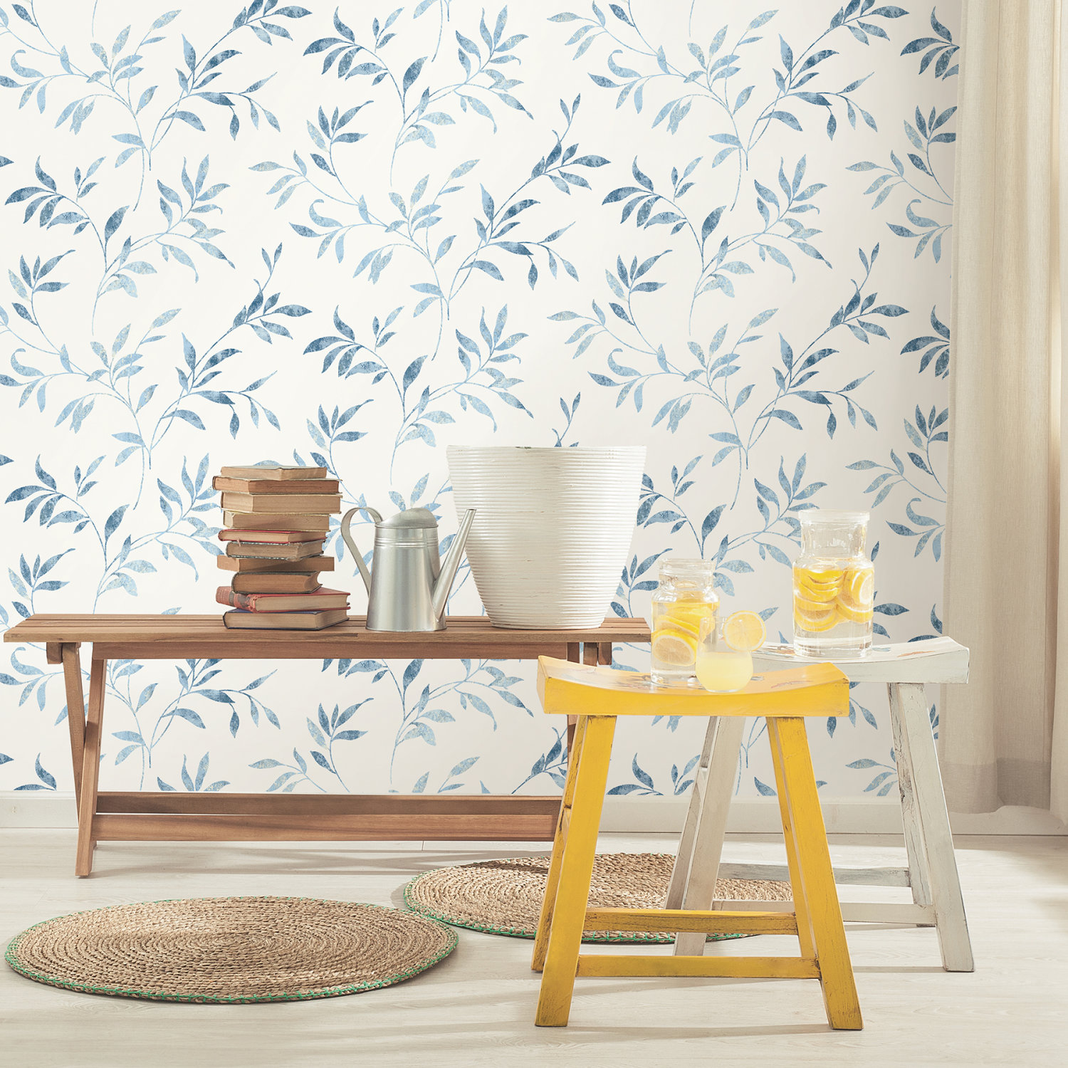 Sanibel Light Blue Trail Wallpaper