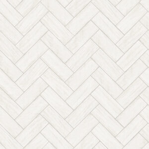Kaliko White Wood Herringbone Wallpaper