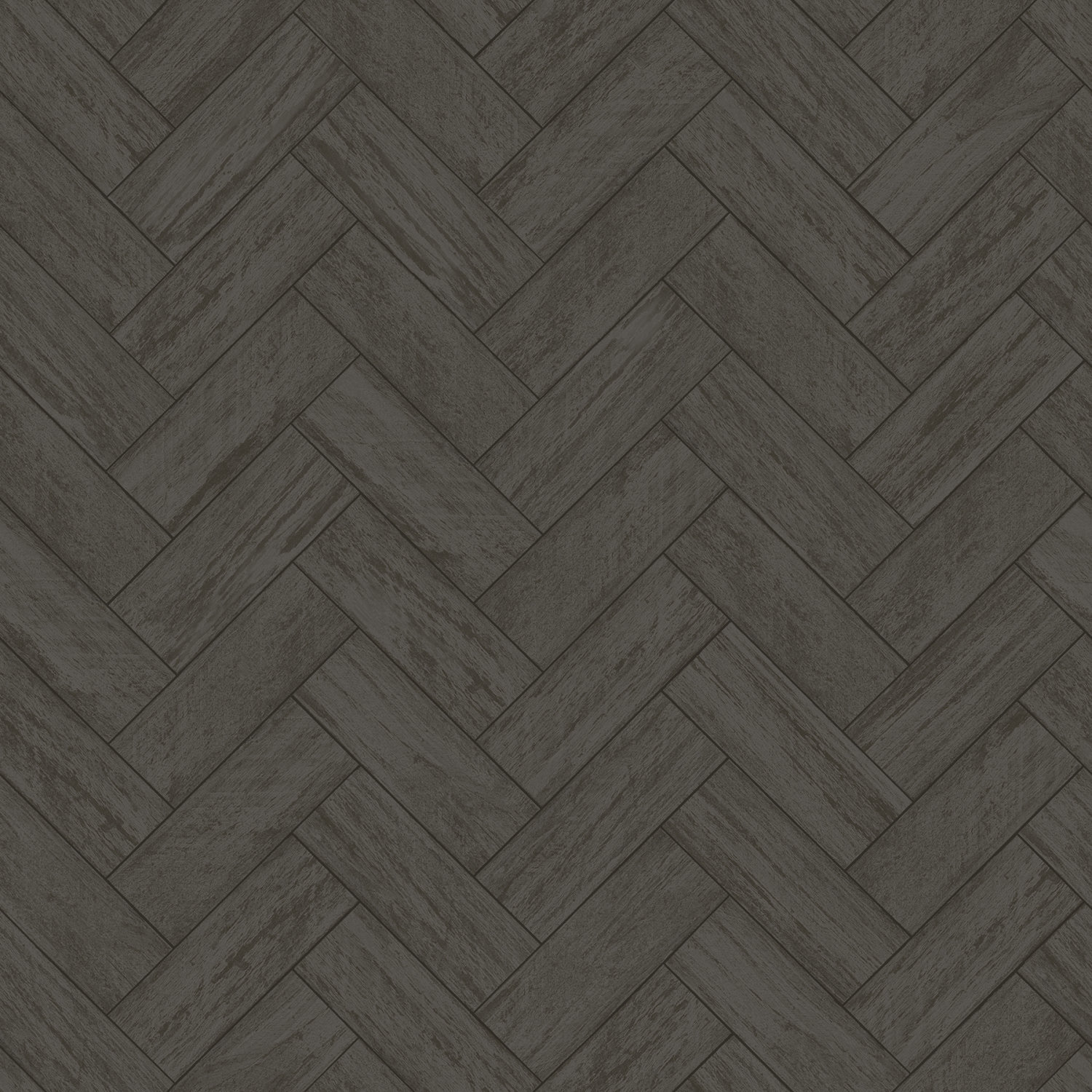 Kaliko Charcoal Wood Herringbone Wallpaper