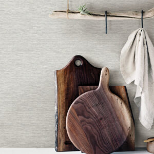 Gump Light Grey Faux Grasscloth Wallpaper