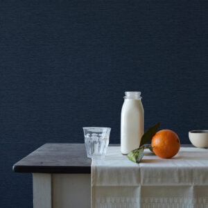 Gump Navy Faux Grasscloth Wallpaper