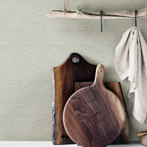 Gump Teal Faux Grasscloth Wallpaper