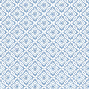 Hugson Blue Quilted Damask Wallpaper