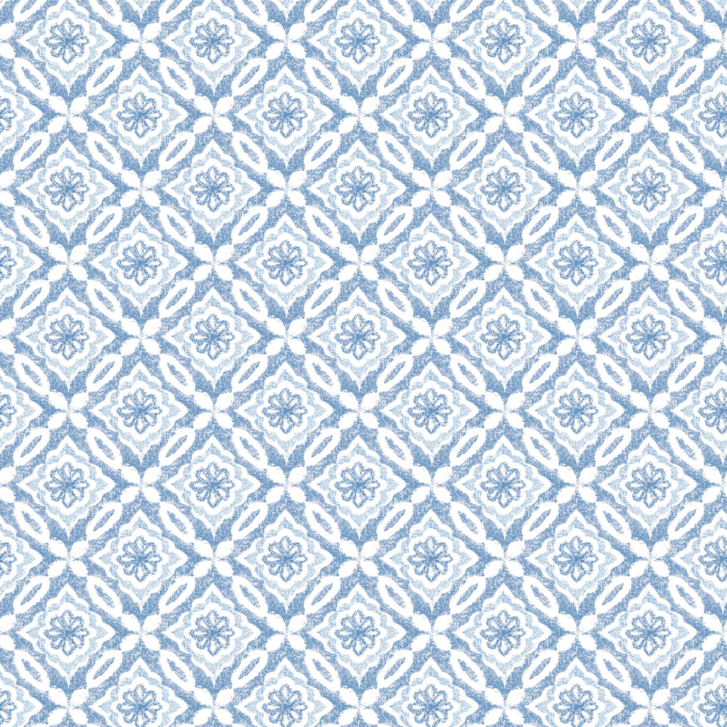 Hugson Blue Quilted Damask Wallpaper