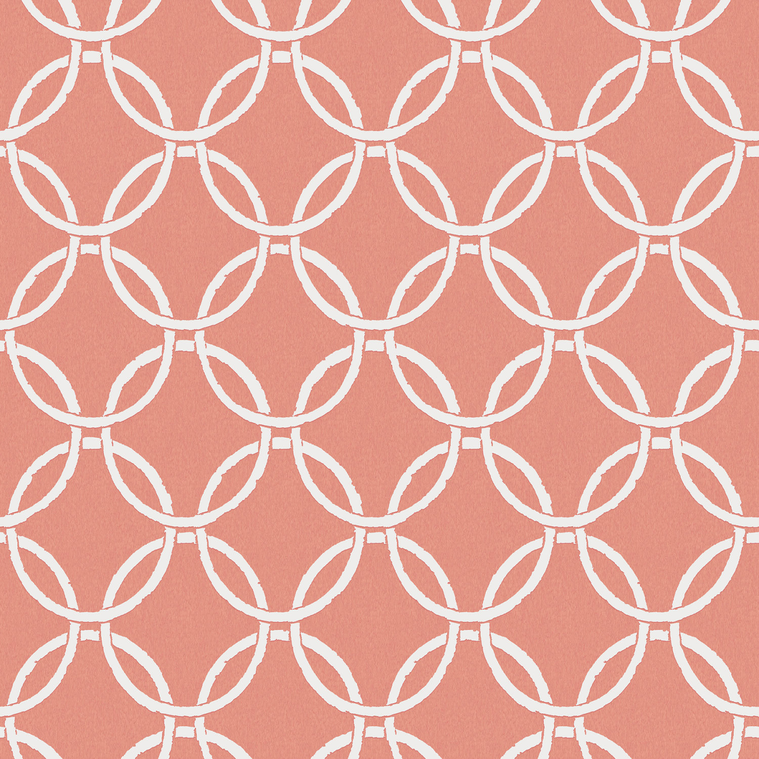 Quelala Coral Ring Ogee Wallpaper