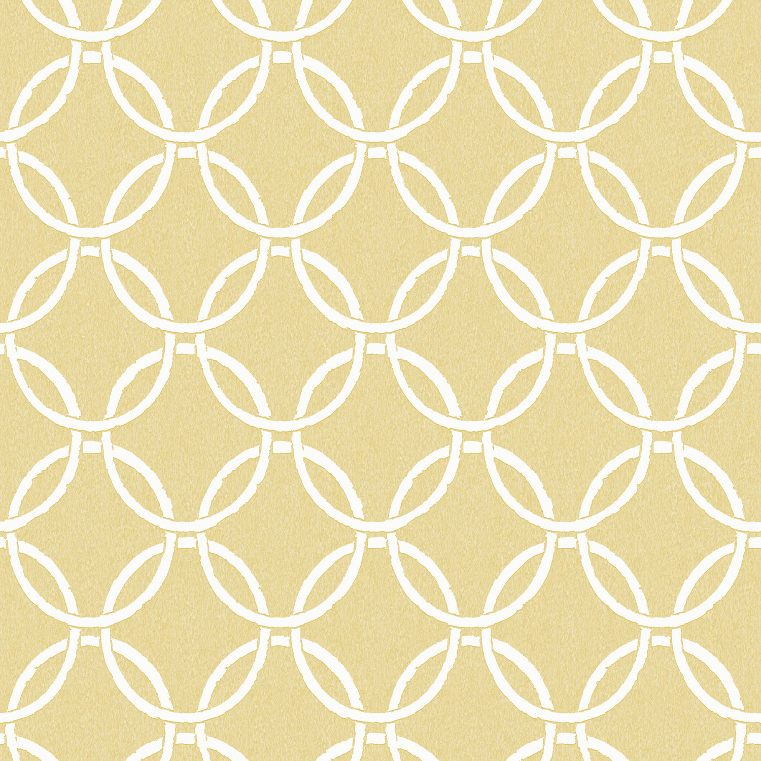 Quelala Yellow Ring Ogee Wallpaper