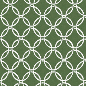 Quelala Green Ring Ogee Wallpaper