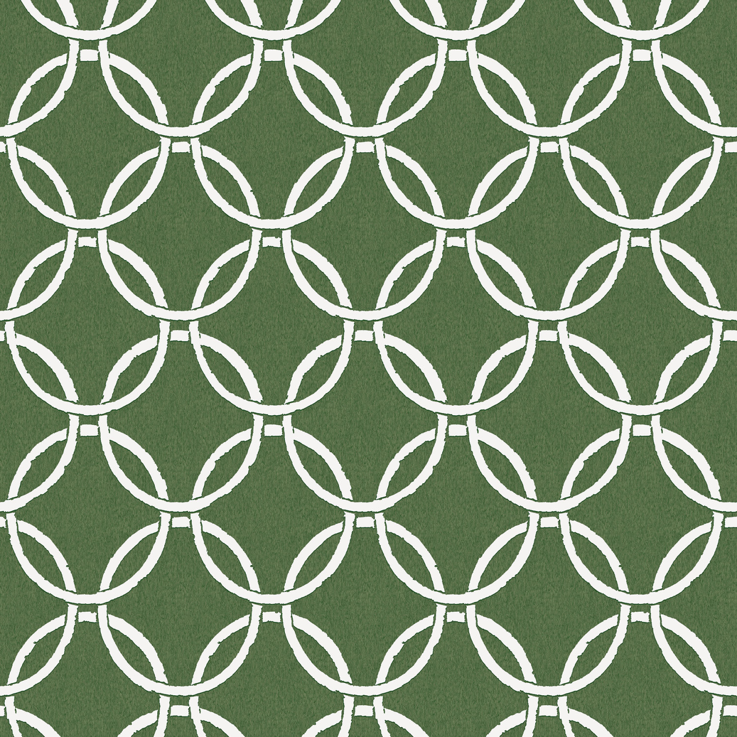 Quelala Green Ring Ogee Wallpaper