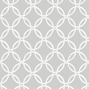 Quelala Grey Ring Ogee Wallpaper