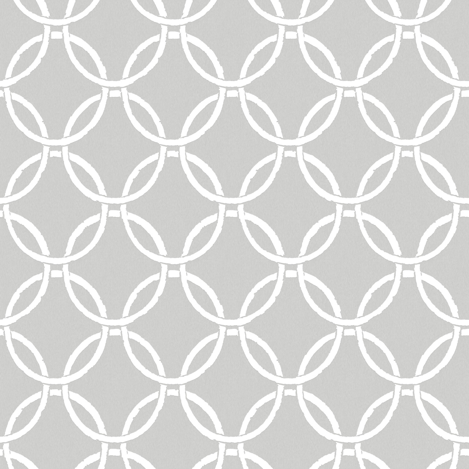 Quelala Grey Ring Ogee Wallpaper