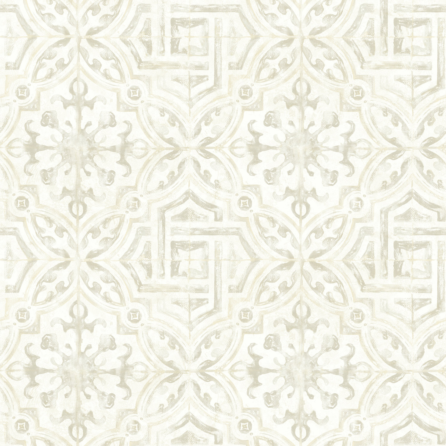 Sonoma Cream Spanish Tile Wallpaper