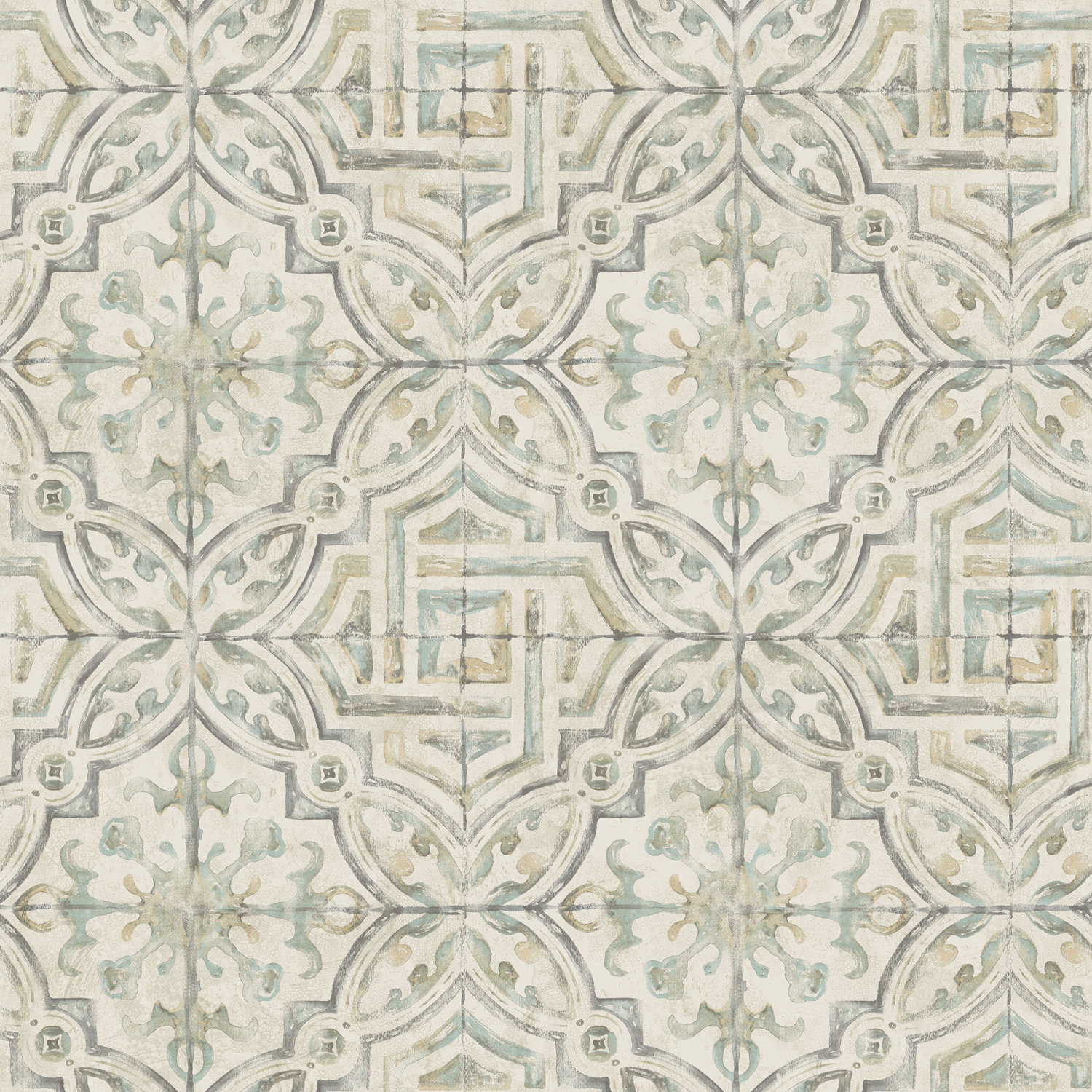 Sonoma Grey Spanish Tile Wallpaper