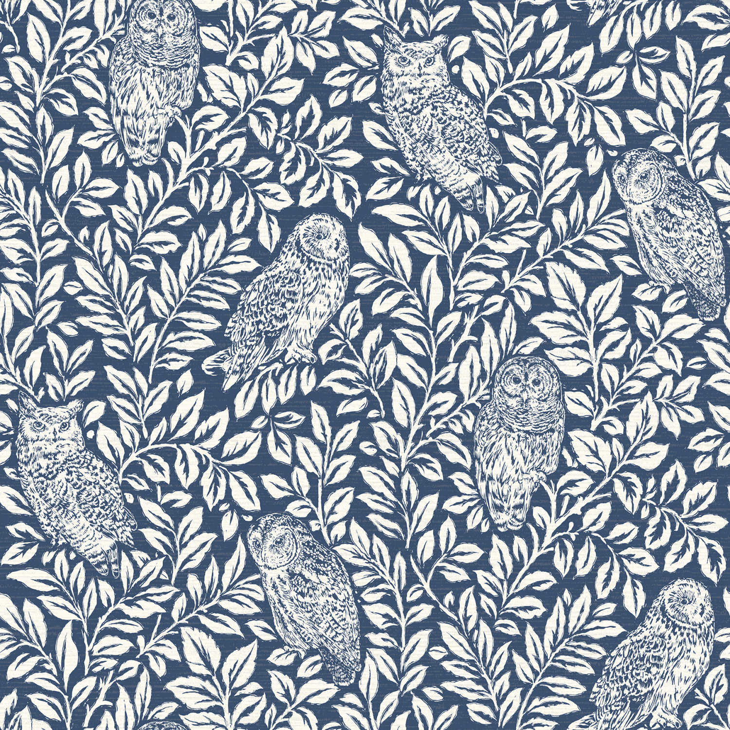 Parliament Navy Owl Wallpaper
