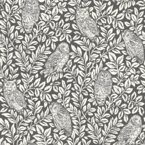 Parliament Charcoal Owl Wallpaper