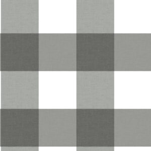 Amos Charcoal Gingham Wallpaper