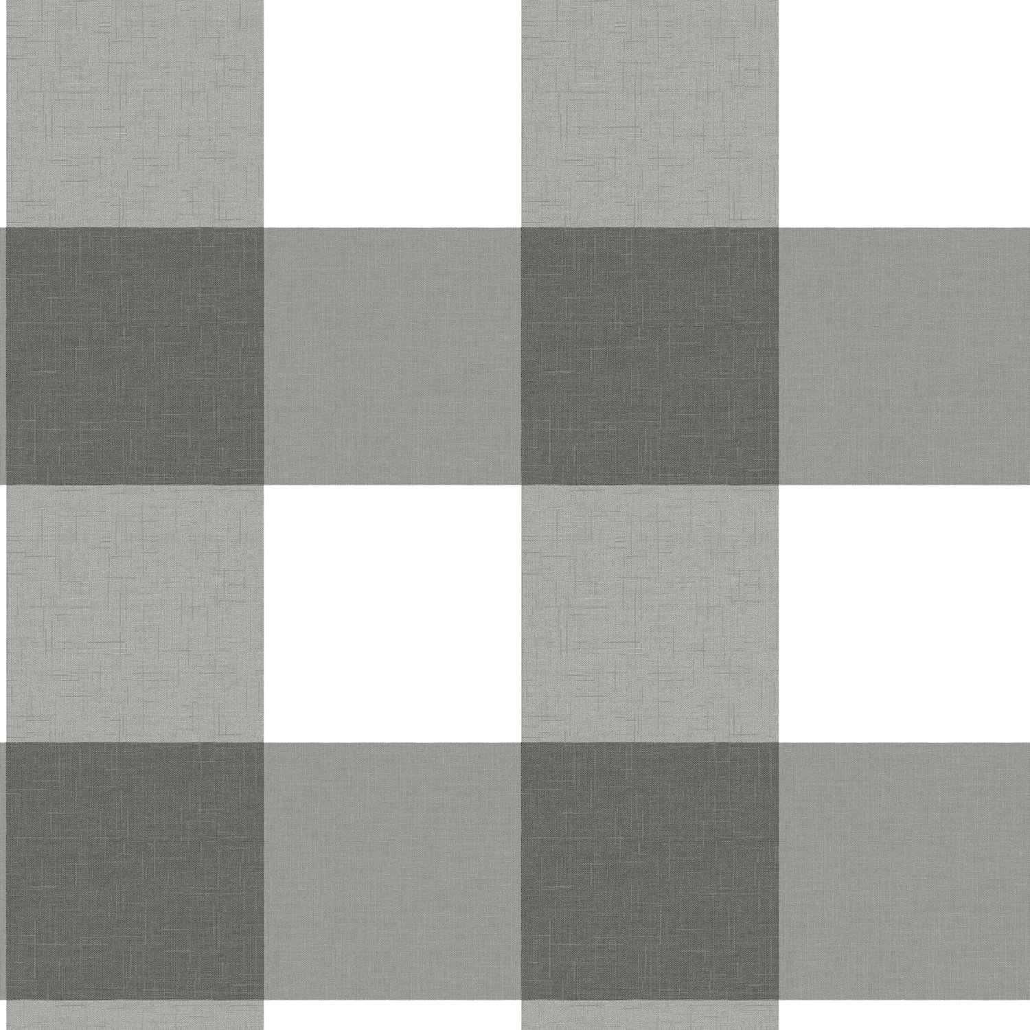 Amos Charcoal Gingham Wallpaper