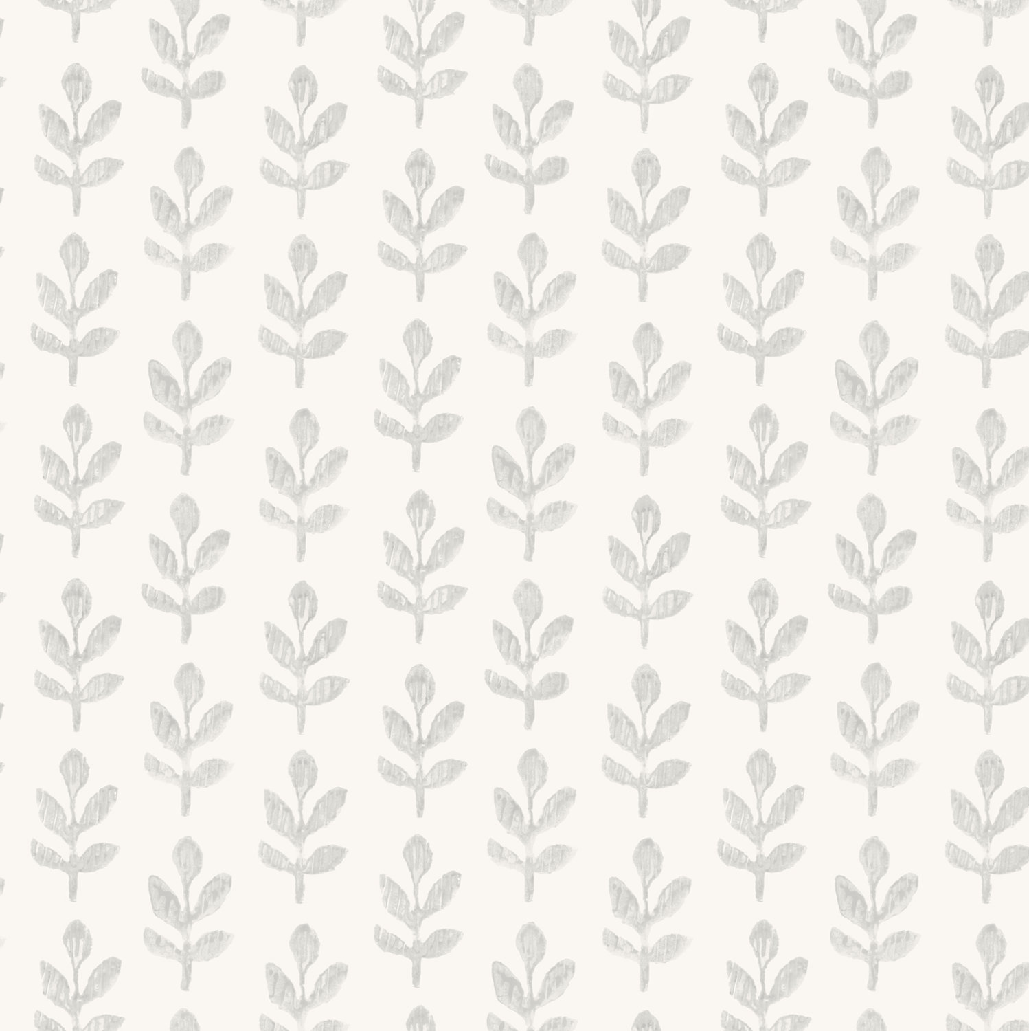Whiskers Light Grey Leaf Wallpaper