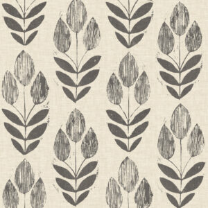 Garland Black Block Tulip Wallpaper