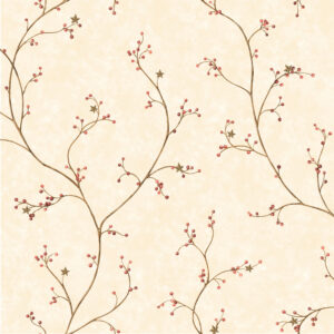 Justine Khaki Berry Trail Wallpaper
