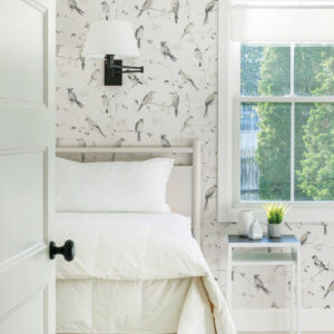 Birdsong Grey Trail Wallpaper