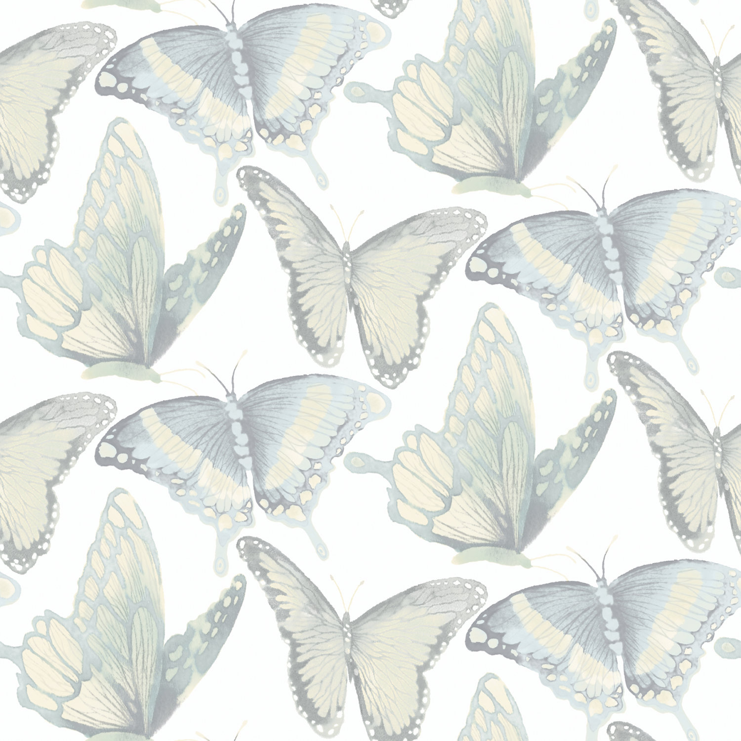 Janetta Mint Butterfly Wallpaper