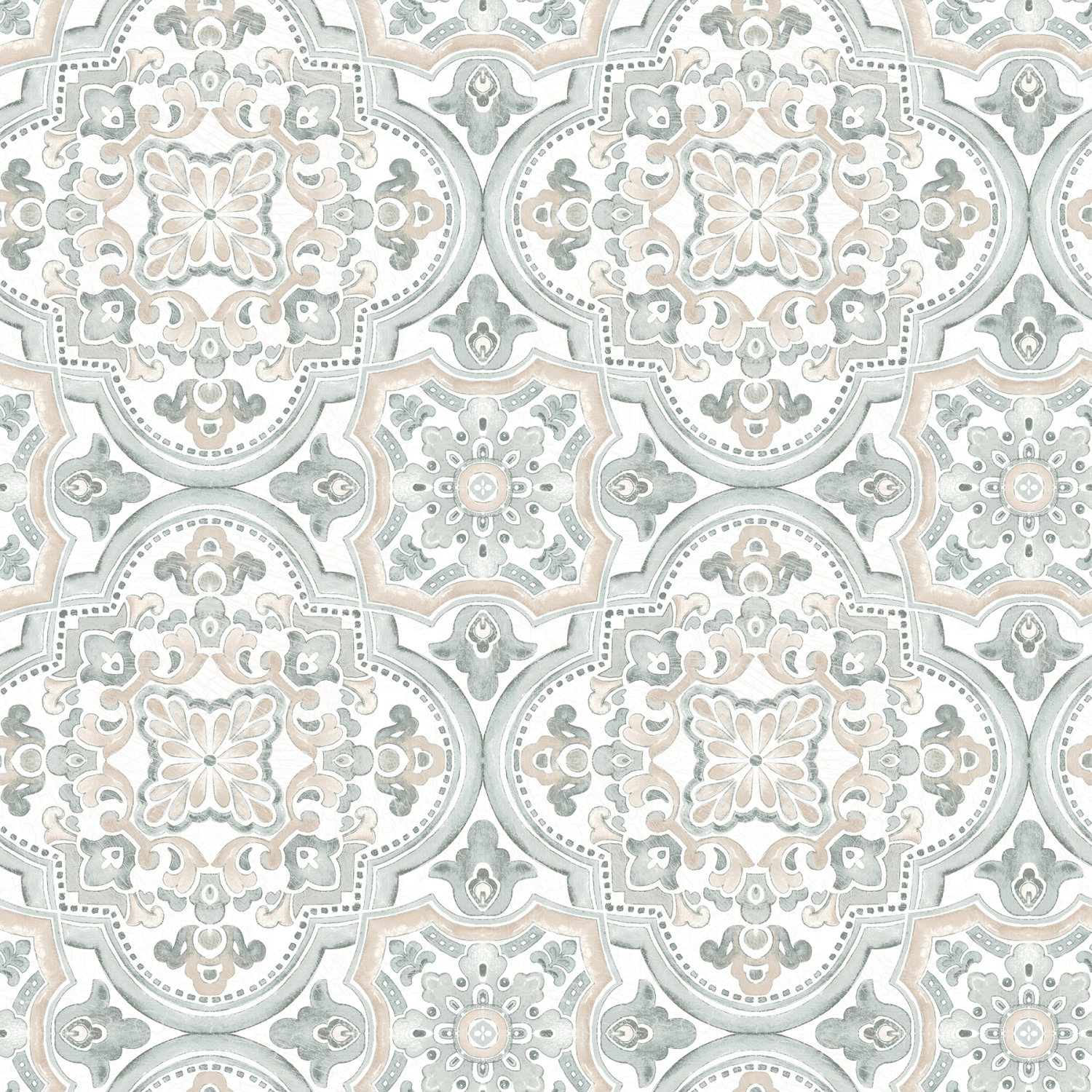 Concord Coral Medallion Wallpaper