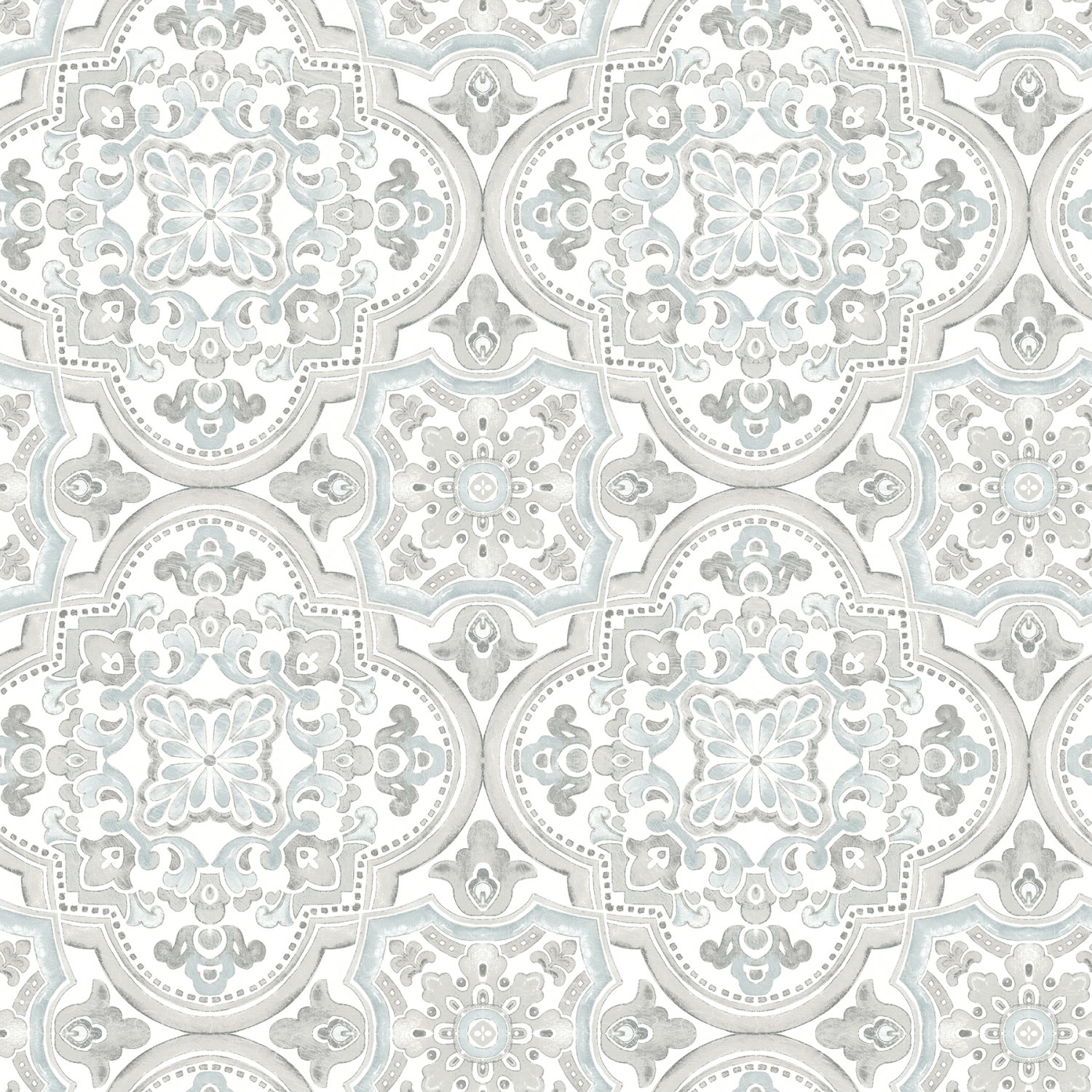 Concord Aqua Medallion Wallpaper