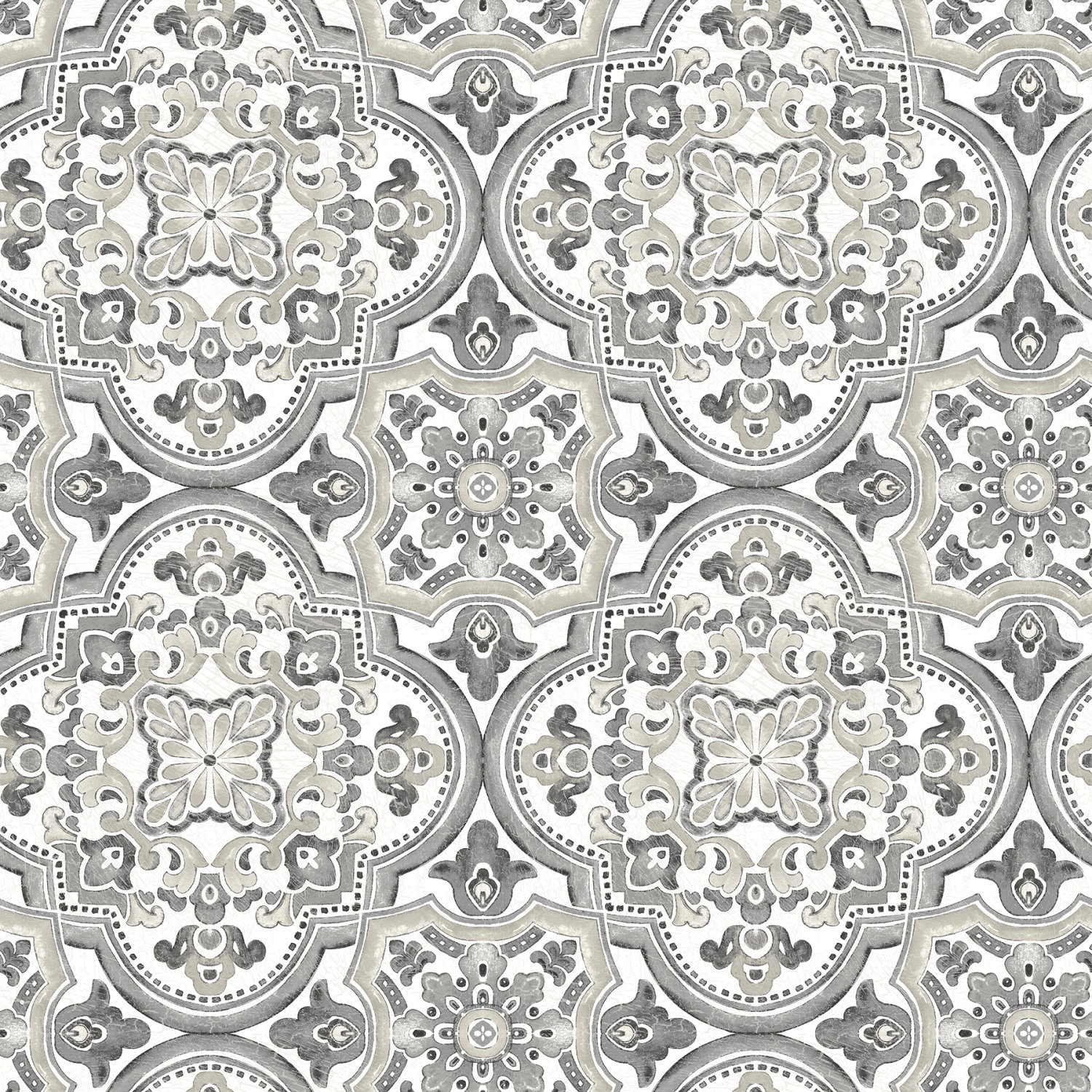Concord Black Medallion Wallpaper
