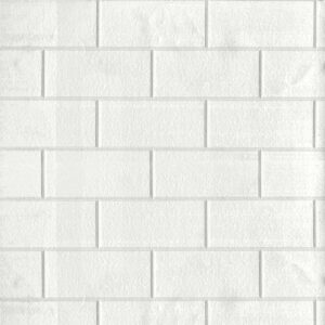 Galley White Subway Tile Paintable Wallpaper