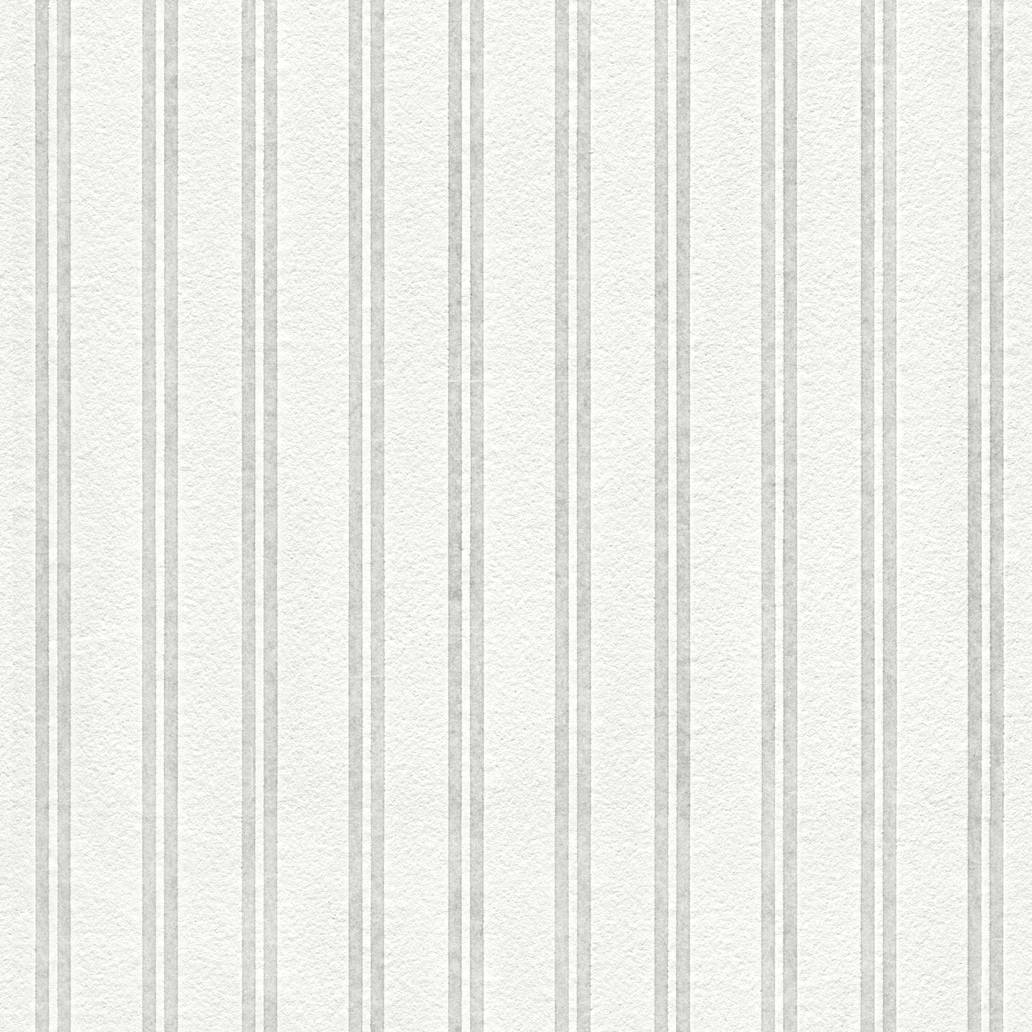 Elliott White Stripe Paintable Wallpaper