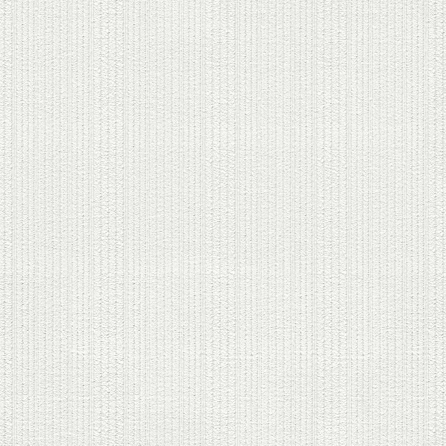 Samuel White Textured Stripe Paintable Wallpaper