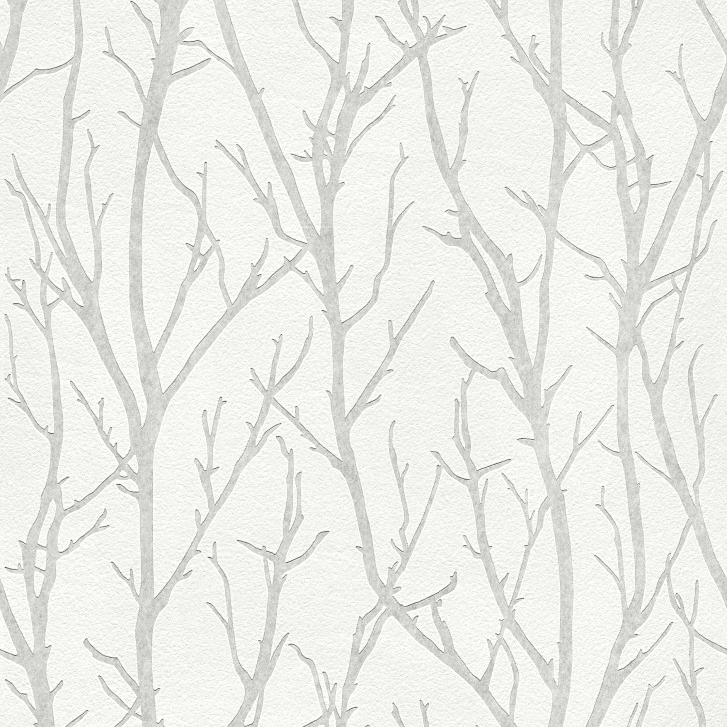 Redford White Birch Paintable Wallpaper